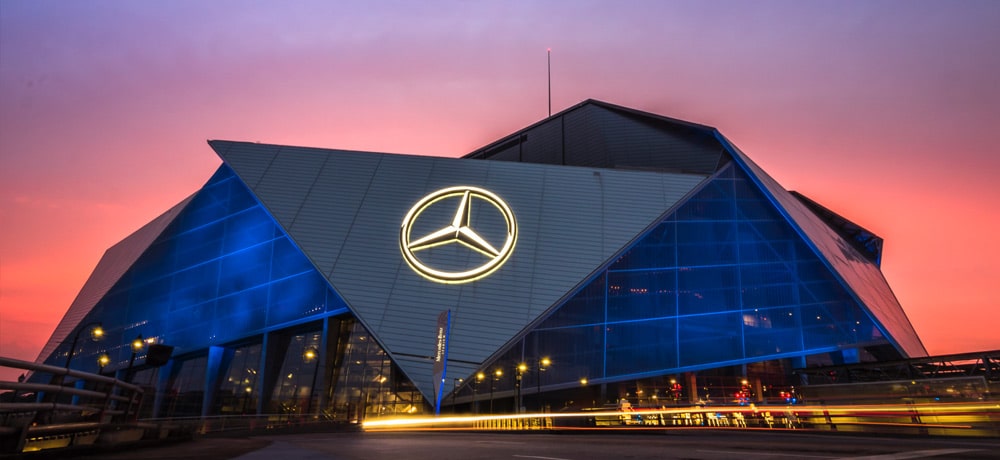Mercedes-Benz Stadium, Super Bowl Atlanta, photo by Graphiknation